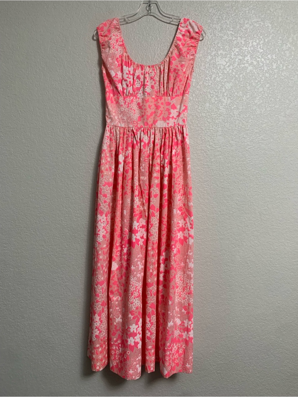 Vtg The Lilly Pulitzer Maxi Dress XS 60s 70s Floral Empire Waist Cottage Boho